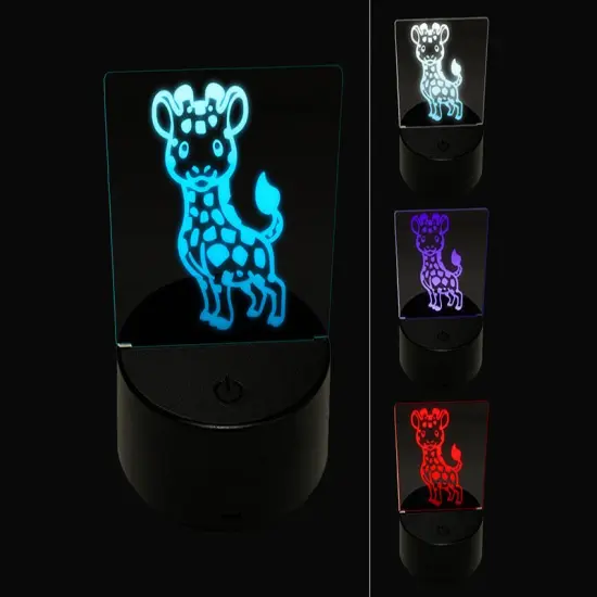 Lovable Giraffe African Zoo Animal 3D Illusion LED Night Light Sign Nightstand Desk Lamp {1}