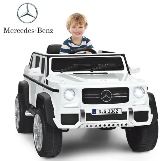12V Kids Ride On Car with 2.4G Remote Control and USB Interface White {5}