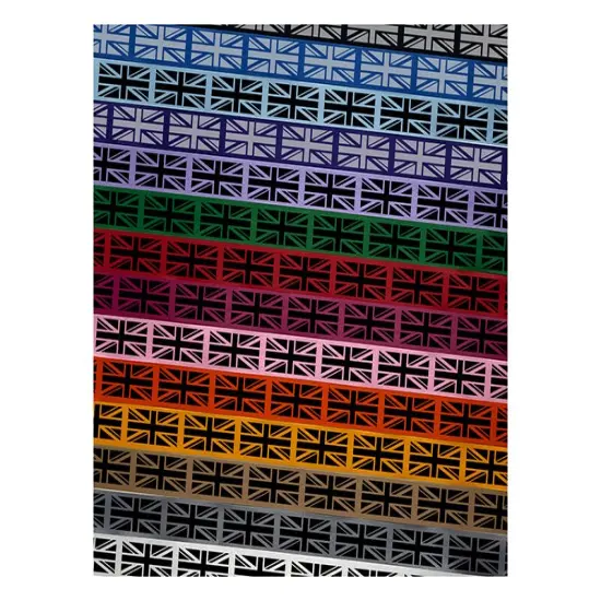 United Kingdom Flag Union Jack Satin Ribbon for Bows Gift Wrapping DIY Craft Projects - 1" - 3 Yards Black Ribbon {1}