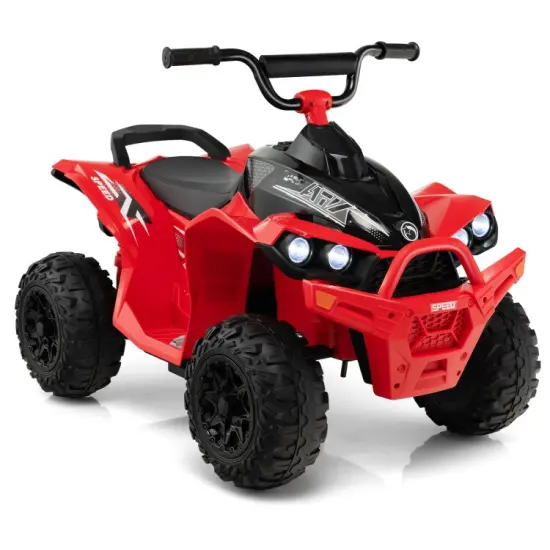 Kids Ride On ATV with Rechargeable Battery, Music and Anti-Slip Wheels Pink {9}