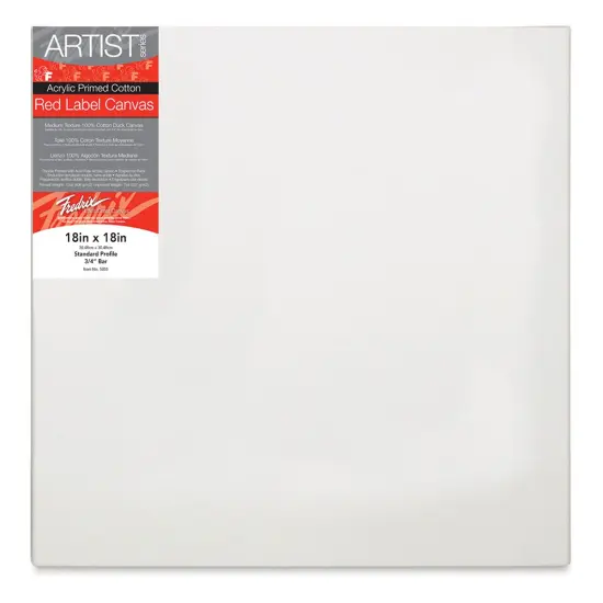 Fredrix Red Label Cotton Canvas - 18" x 18", 3/4" Profile {1}