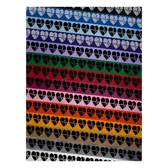 EKG Pulse Heart Beat Satin Ribbon for Bows Gift Wrapping DIY Craft Projects - 1" - 3 Yards Lavender Ribbon {1}