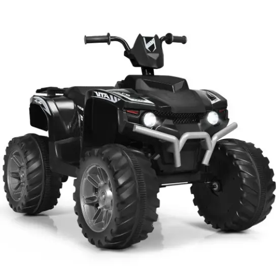 Iron Kids ATV Ride-On with Music, USB and 2 Speeds Black {1}