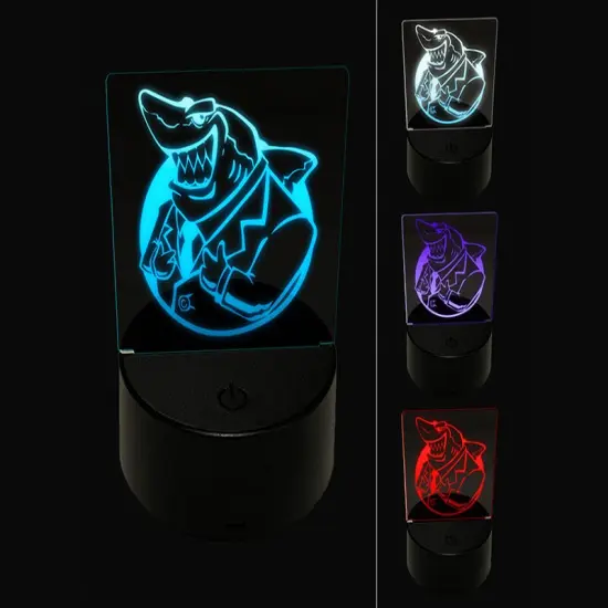 Lawyer Loan Shark in a Business Suit 3D Illusion LED Night Light Sign Nightstand Desk Lamp {1}