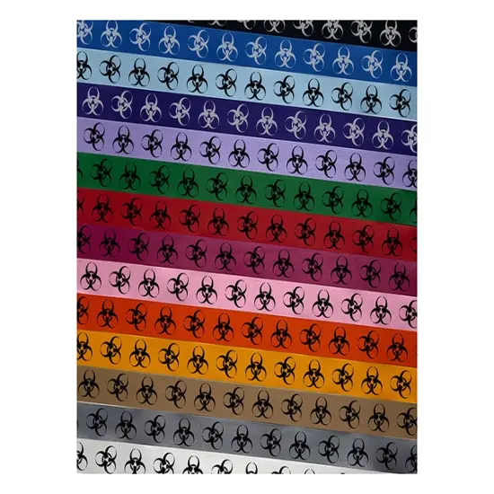 Biohazard Symbol Satin Ribbon for Bows Gift Wrapping - 1" - 3 Yards Blue Ribbon {1}