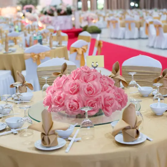 100-Pack: Pretty Pink Silk Rose Picks, 8" Stems, 3" Wide, Floral Home by Artificial Flowers {5}