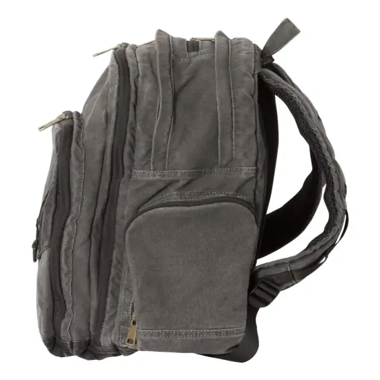 Traveler Backpack 32L12 oz 85/15 cotton/polyester concrete canvas | Raheev&reg; Field khaki/ tobacco {4}