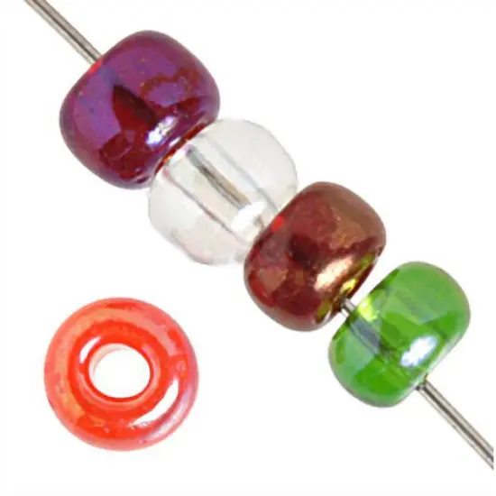 John Bead 2/0 Czech Glass Transparent Seed Beads, 500g Iridescent Assorted {2}