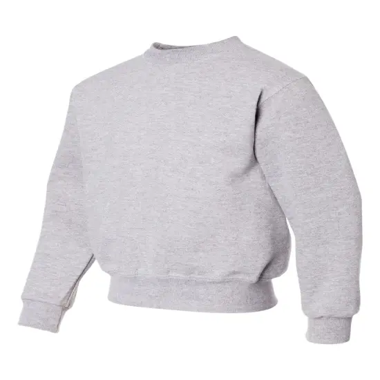 JERZEES&reg; NuBlend Youth Crewneck Long Sleeve Sweatshirt Ash {5}