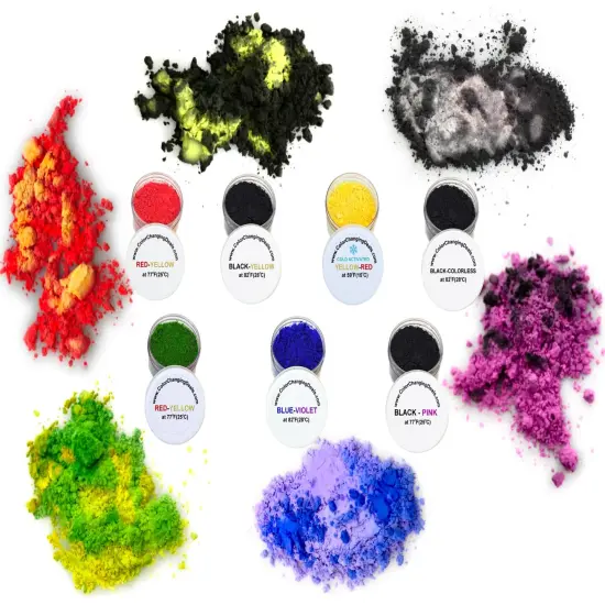 Color Changing Powder Pigment Thermochromic Temperature Heat Sensitive Blue colorless 88&deg;f {4}