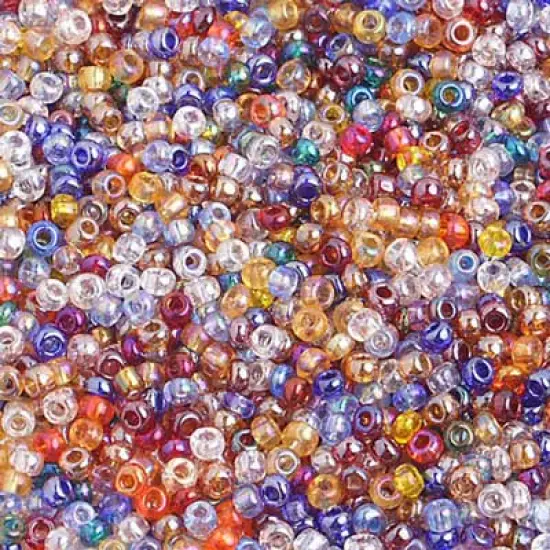 John Bead 10/0 Transparent Czech Glass Seed Beads, 500g Matte Multi {2}