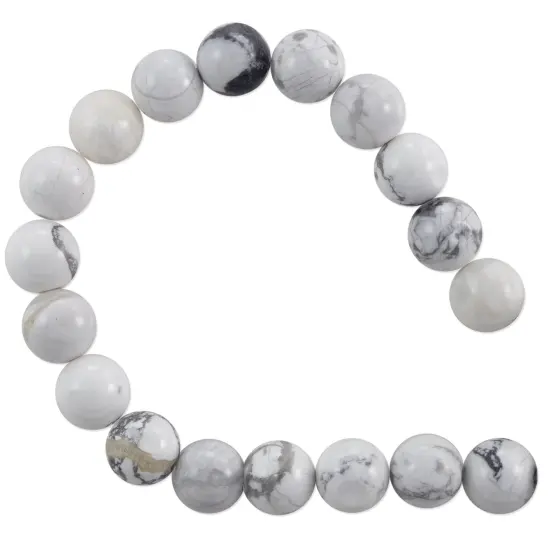 Howlite Round Beads 8mm (16" Strand) {1}