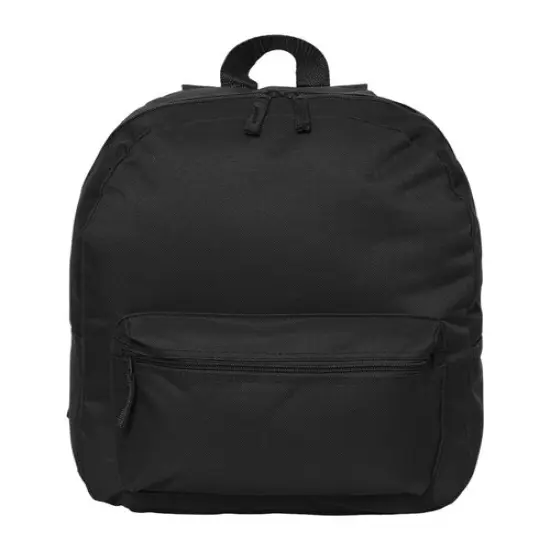 Liberty Bags&reg; 16" Basic Backpack 600D polyester Black {1}