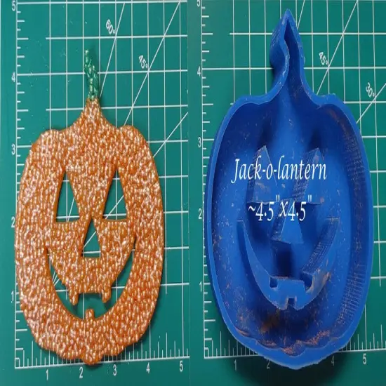 Jack-o-lantern Silicone Freshie Mold {1}