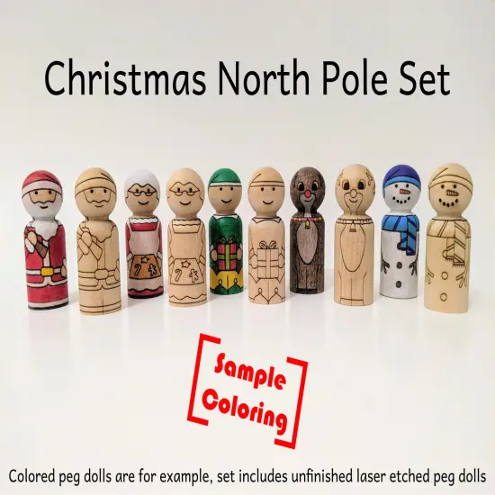 Christmas North Pole Peg Doll Set by Pegsies&trade; {2}