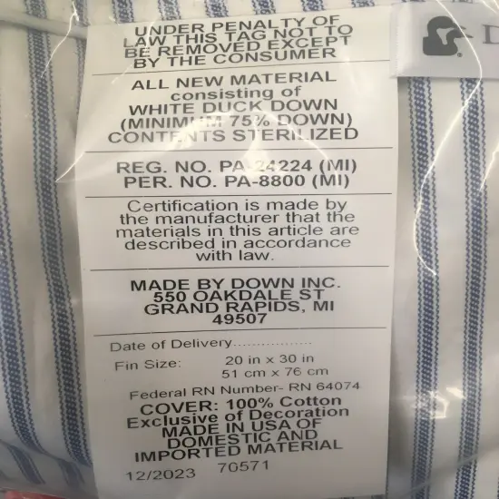 Down Inc Premium Down Pillow - Queen Size {4}