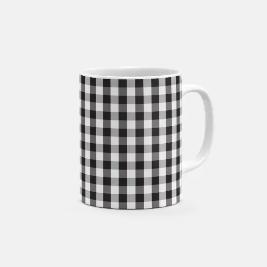 Black Gingham Mug {1}
