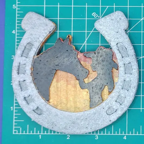 Horseshoe with Boot and Hat Silicone Freshie Mold {3}