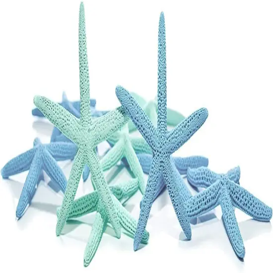 Starfish Decor 10 Pack Green & Blue Assorted Star Fish 4-6 Inch Starfish for Crafts Blue Green Starfish Wall D&eacute;cor Beach Wedding Starfish Beach Starfish D&eacute;cor {1}