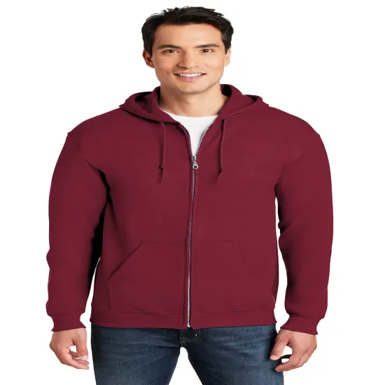 Gildan&reg; Heavy Blend Long Sleeve Full-Zip Hooded Sweatshirt Cardinal {1}