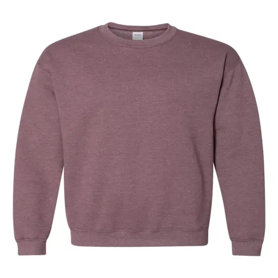 Gildan&reg; Heavy Blend Crewneck Long Sleeve Sweatshirt Hthr dark maroon {1}