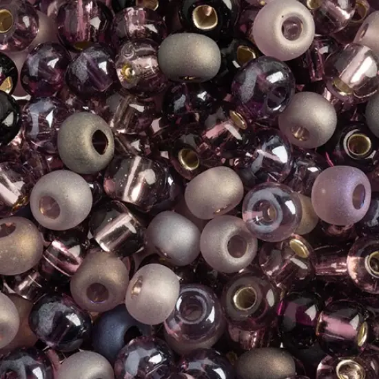 John Bead 2/0 Mixed Czech Glass Seed Beads, 500g Purple Mix {1}