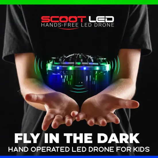 Force1 Scoot LED Hand Operated Drone for Kids or Adults - Green/Blue {2}