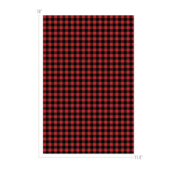 Happy Crafters Buffalo Plaid 11.8" x 18" Sheet Black and Red {1}