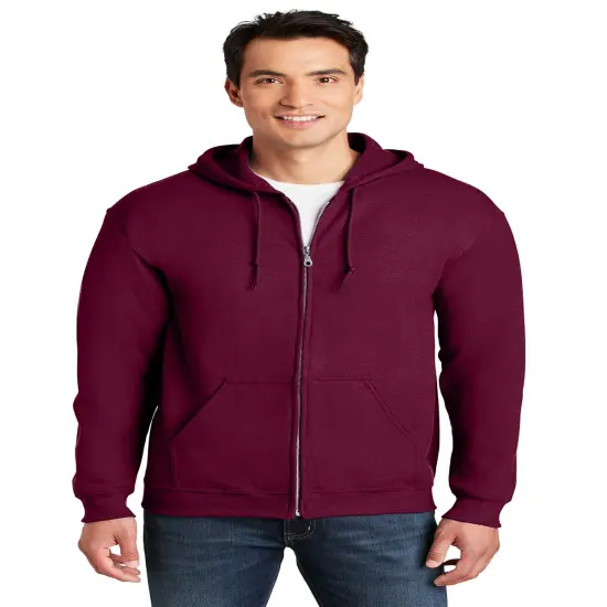 Gildan&reg; Heavy Blend Long Sleeve Full-Zip Hooded Sweatshirt Maroon {1}