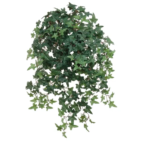 27" Mini Green English Ivy Bush with 450 Lifelike Silk Leaves, Faux Greenery, Floral Home by Artificial Flowers {1}