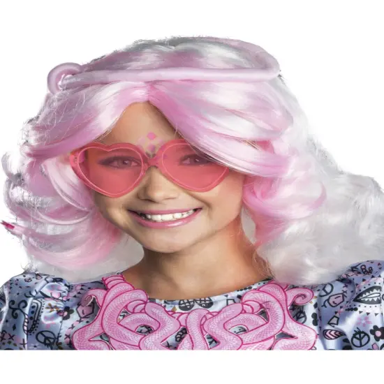 Girls Monster High Viperine Gorgon Frights Camera Action Wig Costume Accessory {1}