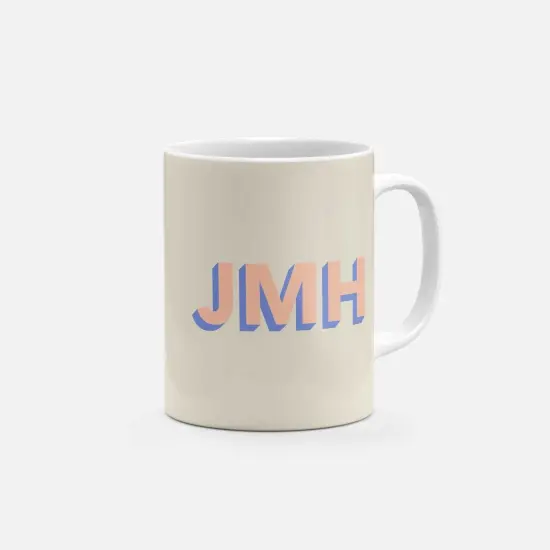 Monogram 3D Initials 11oz Mug VI {1}