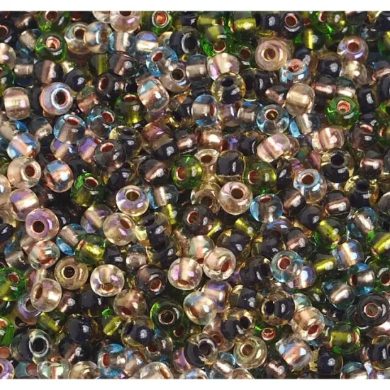 John Bead 6/0 Colorlined Czech Glass Seed Beads, 500g Earthtone {1}