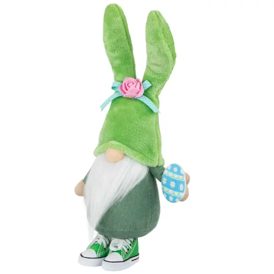 Northlight Gnome with Bunny Ears Easter Figure - 15" - Green and White {4}