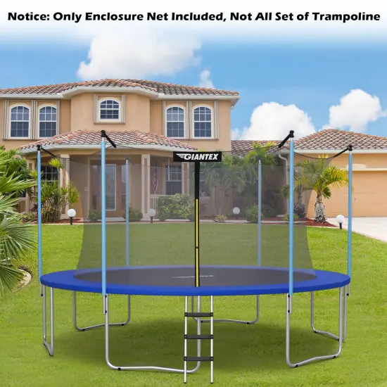 Costway 15FT Trampoline Replacement Safety Enclosure Net Weather-Resistant {4}