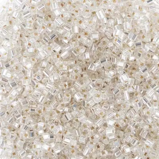 John Bead 250g Czech Glass Rocailles Cube Seed Beads Silver Lined Crystal {1}
