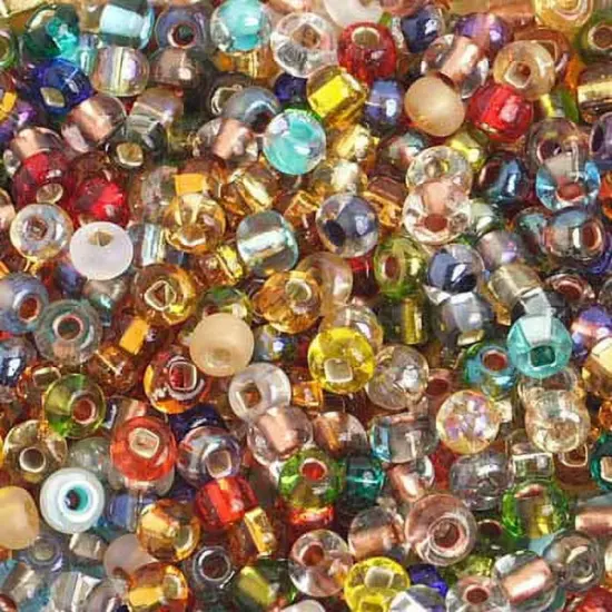 John Bead 6/0 Silver Lined Czech Glass Seed Beads, 500g Multi {1}