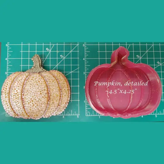 Detailed Pumpkin Silicone freshie Mold {1}