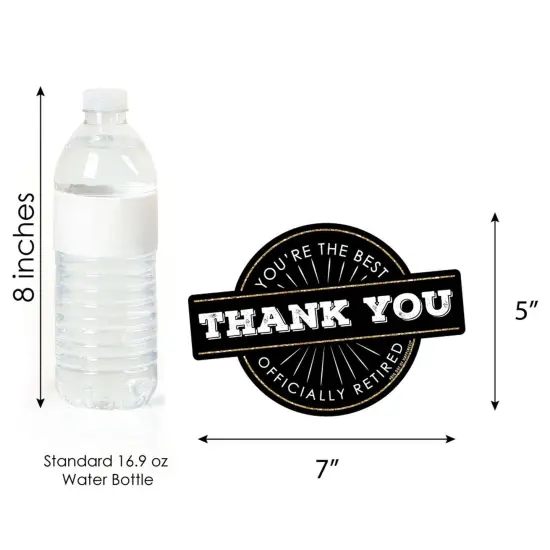 Big Dot of Happiness Happy Retirement - Shaped Thank You Cards - Retirement Party Thank You Note Cards with Envelopes - Set of 12 {7}