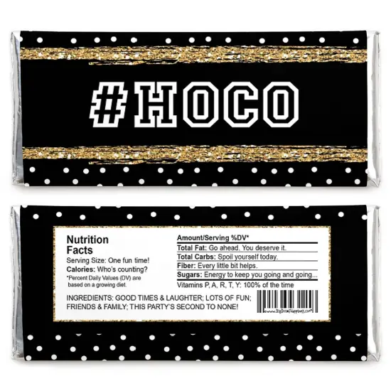 Big Dot of Happiness Hoco Dance - Candy Bar Wrapper Homecoming Favors - Set of 24 {3}