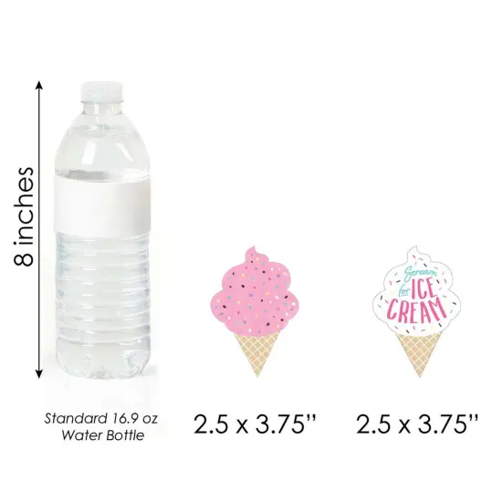 Big Dot of Happiness Scoop Up the Fun - Ice Cream - DIY Shaped Sprinkles Party Cut-Outs - 24 Count {6}