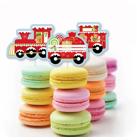 Big Dot of Happiness Christmas Train - DIY Shaped Holiday Party Cut-Outs - 24 Count {4}