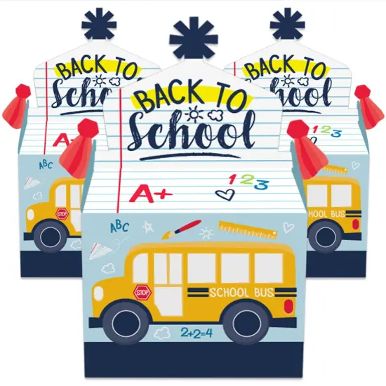 Big Dot of Happiness Back to School - Treat Box Party Favors - First Day of School Classroom Decorations Goodie Gable Boxes - Set of 12 {3}