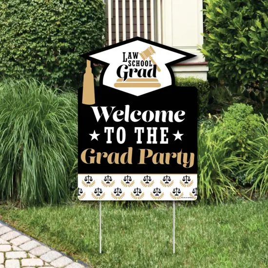 Big Dot of Happiness Law School Grad - Party Decorations - Future Lawyer Graduation Party Welcome Yard Sign {1}