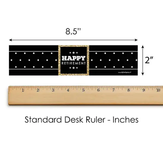 Big Dot of Happiness Happy Retirement - Retirement Party Water Bottle Sticker Labels - Set of 20 {6}