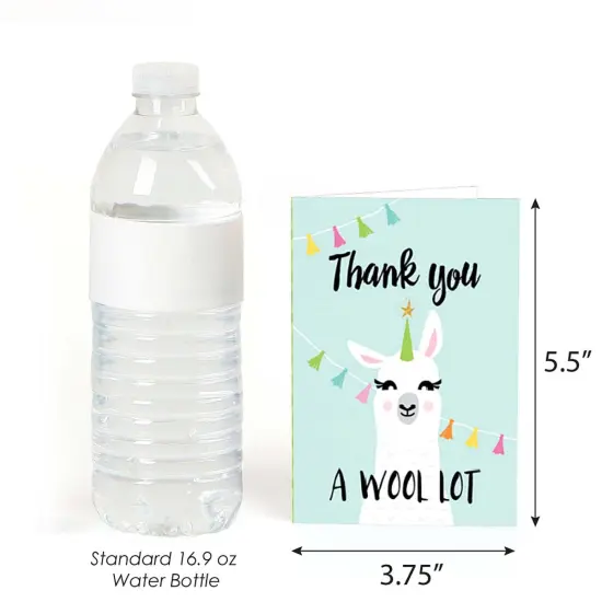 Big Dot of Happiness Whole Llama Fun - Llama Fiesta Baby Shower or Birthday Party Thank You Cards (8 count) {4}