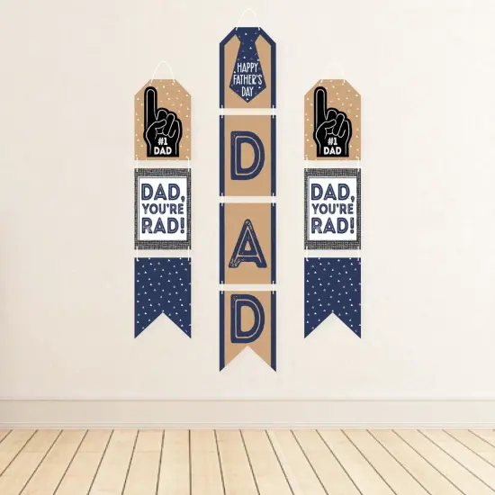 Big Dot of Happiness My Dad is Rad - Hanging Vertical Paper Door Banners - Father's Day Party Wall Decoration Kit - Indoor Door Decor {4}