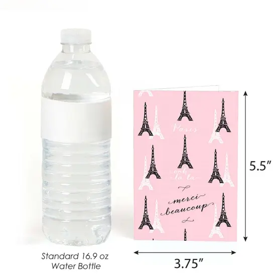 Big Dot of Happiness Paris, Ooh La La - Paris Themed Baby Shower or Birthday Party Thank You Cards (8 count) {4}