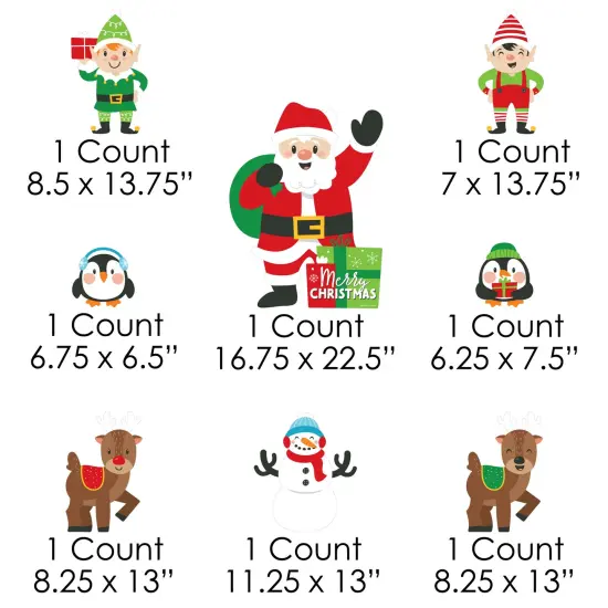 Big Dot of Happiness Very Merry Christmas - Yard Sign and Outdoor Lawn Decorations - Holiday Santa Claus Party Yard Signs - Set of 8 {7}