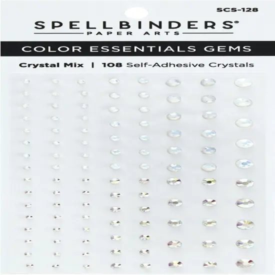 Spellbinders Color Essentials Gems 108/Pkg-Crystal Mix {1}